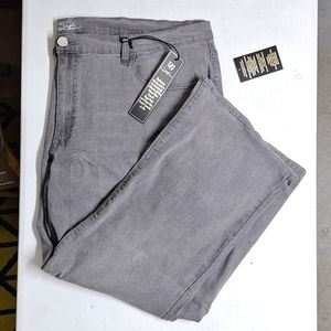 NEW! Classic Stretch Signature Boot-Cut Jeans, Gray - Plus Size PETITE